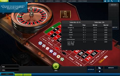 william hill roulette rules